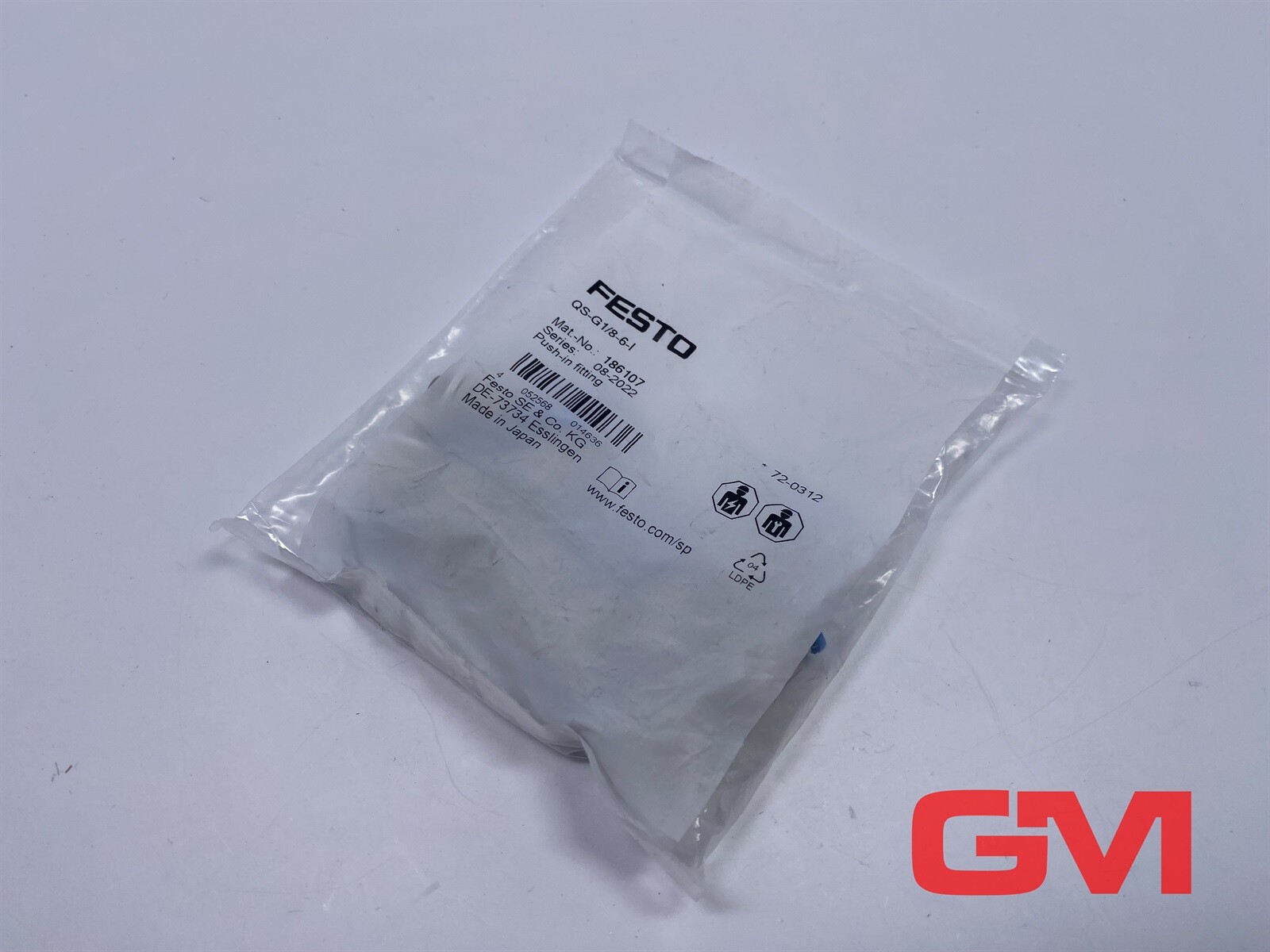 Pack Of 10 Festo Push-In Fitting QS-G1/8-6-I Ser. 08-2022