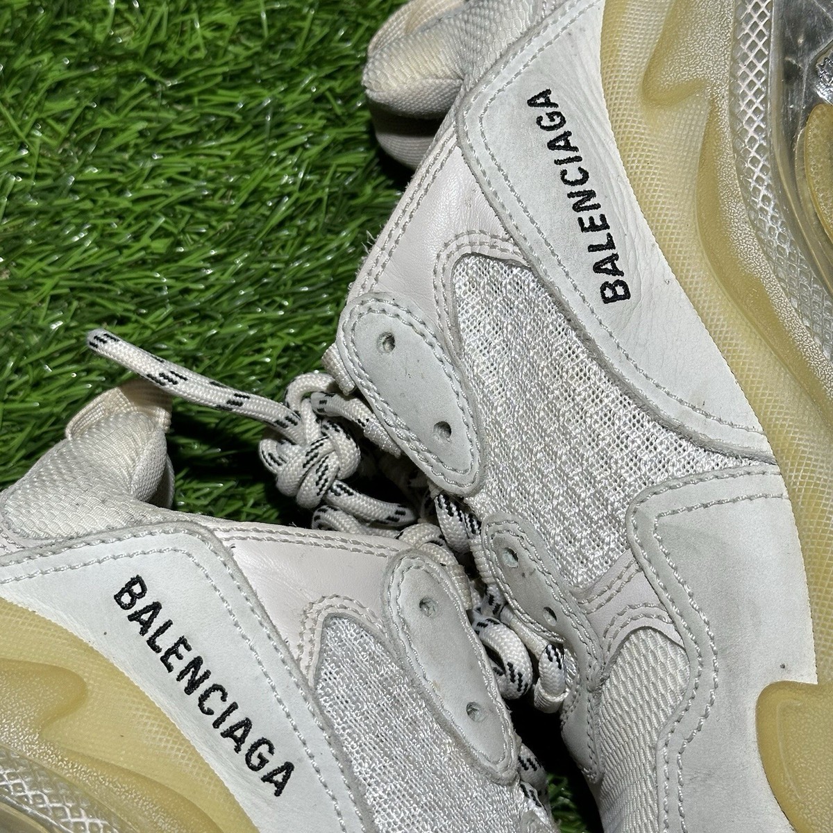 Balenciaga Triple S Clear Sole 544351 Womens Chunky Sneaker Size