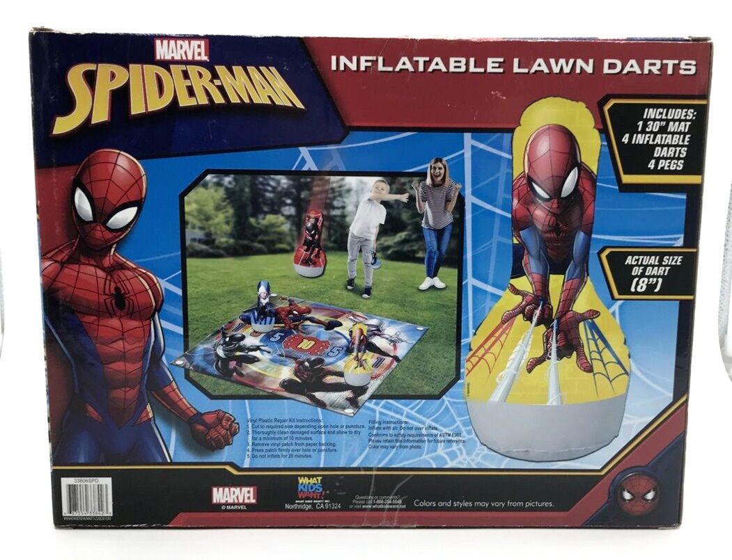 Marvel Spider-Man Inflatable Lawn Darts What Kids Want!  New