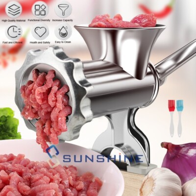 Table Clamp Manual Meat Grinder Hand Crank Sausage Stuffer Spice Mincer Grinding