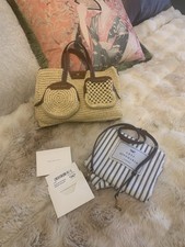 Anya Hindmarch Holiday Tote XS Raffia With Grainy Goat.New