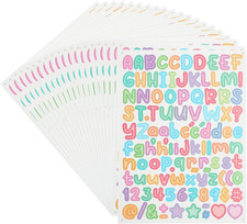 20 Blätter Buchstabenaufkleber 2240 Stück 1...