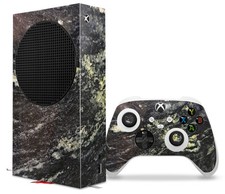 Skin Wrap for XBOX Series S Console Controller Marble Granite 03 Black