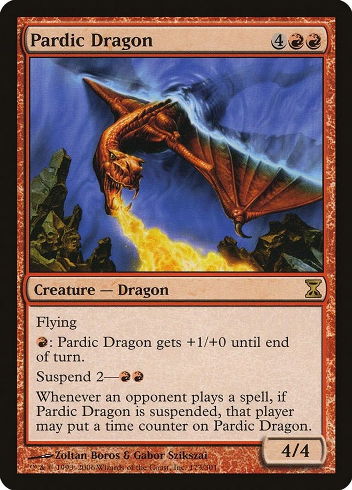 2006 Magic: The Gathering: Time Spiral - Pardic Dragon (#173, R, Lightly Played)