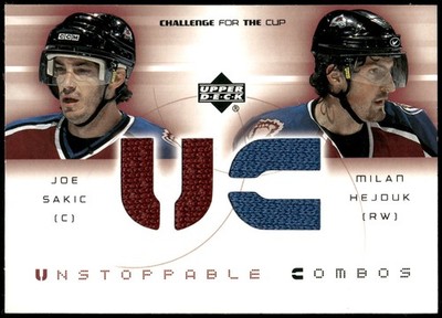 2001-02 Upper Deck Challenge #UC-SH Joe Sakic Milan Hejduk Jerseys