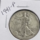 1941 50C Walking Liberty Half Dollar. 90% Silver.  #1909