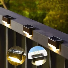 1/4/8/12x Solar LED Step Lights Outdoor Waterproof Garden Deck Patio Stair Lamps