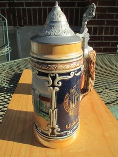 Vintage German Stein U.S. Naval Academy Dated 1952 Eric P. Mihan Bancroft Hall