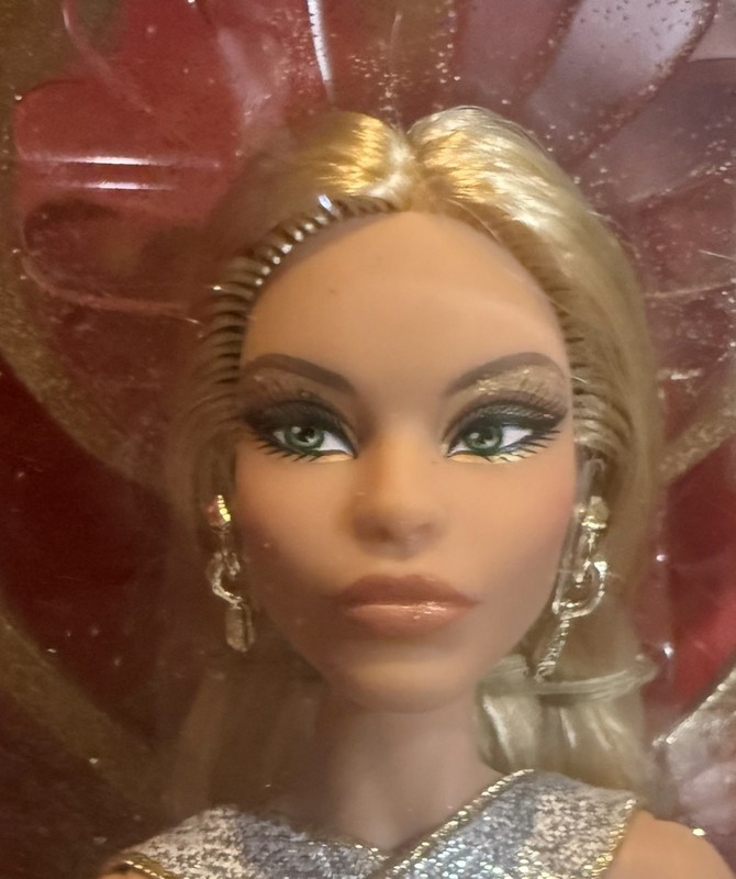 Barbie Signature Bob Mackie Holiday Angel 2022 Gold HCC00 NRFB w/shipper (B-105)