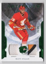 2011-12 Upper Deck Artifacts Jerseys Patch Emerald Matt Stajan 25/65 Calgary