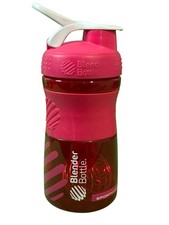 BlenderBottle SportMixer Shaker Bottle 20 Oz Pink  White BPA-Free With BlenderB