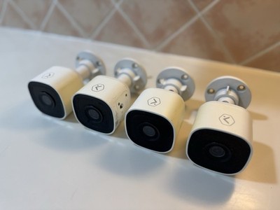 4-Pack Alarm.com ADC-V724 Outdoor Wi-Fi Security Cameras w/ Short Cables Used