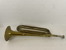 HAS DENT VTG U. S. REGULAR Brass Bugle Made in USA - Military Scout Ceremonial