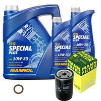 Inspektionspaket 7L Mannol 10W-30 FüR Mercedes W201 E 1.8 W124 230 200