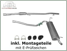 Auspuff Set für FIAT Panda II (169) 1.2 4x4 Allrad 69 PS Mittelrohr + Endtopf