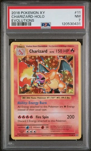 2016 POKEMON XY EVOLUTIONS #11 CHARIZARD-HOLO PSA 7