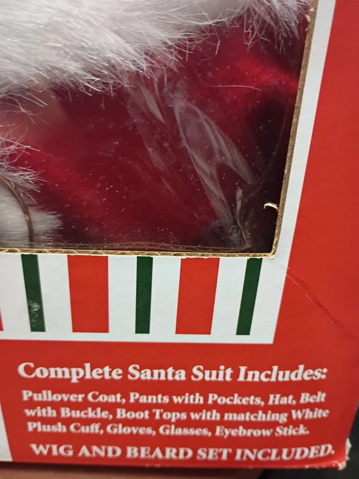Профессиональный костюм Санты Halco размер Полный парик и борода 42-48 - Изображение 3 из 4