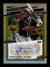 2020 Panini Donruss Optic Taylor Trammell #SS-TT Signature Series Gold /10