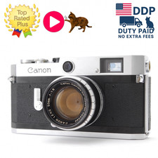  Near MINT  Canon P Rangefinder 35mm Film Camera 50mm F1.8 L39 LTM Lens JAPAN