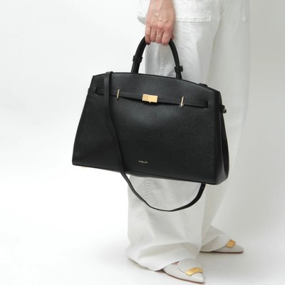 DEMELLIER Tasche 2WAY Schultertasche A4 horizontaler Einsatz Leder schwarz od...