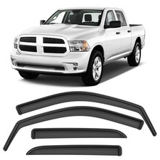 in-Channel Rain Guards Compatible with 2009-2018 RAM 1500 Crew Cab In-Channel 
