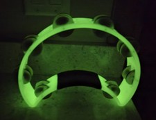 Rhythm Tech Tambourine  Glow In The Dark  Double Nickel Jingles  USA Made