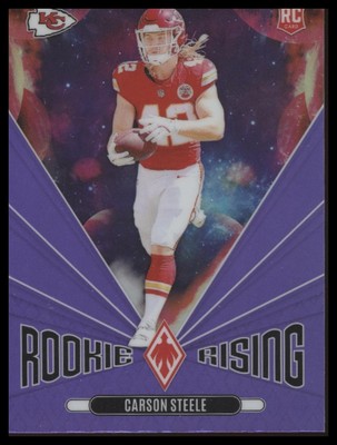 2024 Panini Phoenix #RR-CSE Carson Steele Rookie Rising Purple