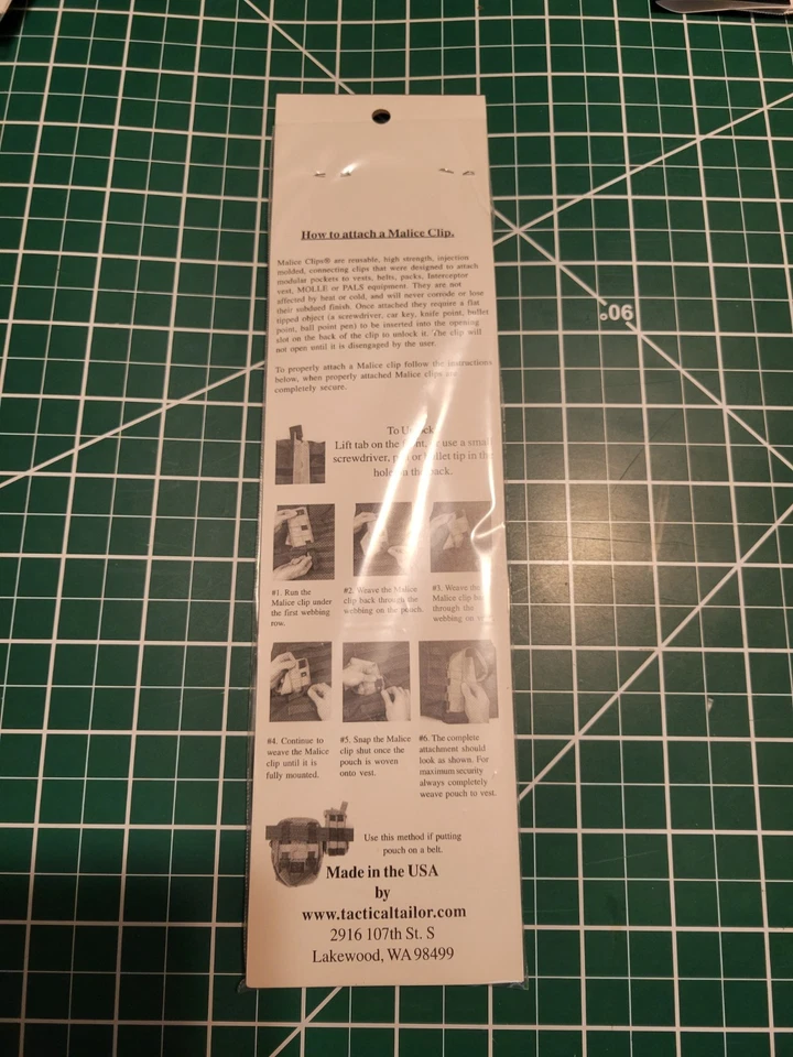 Paquete de 4 clips tácticos cortos de sastre coyote marrón MALIZA MOLLE Kydex MARPAT Foto 2 de 2