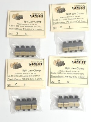 Split Jaw Brass 332 SJC 7.0 Direct-to-Rail Code 332 Rail Clamp 8 Pcs ...