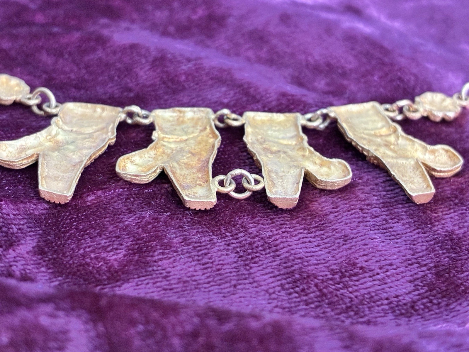 18K Solid Gold Authentic Ancient King Bracelet 7.… - image 19