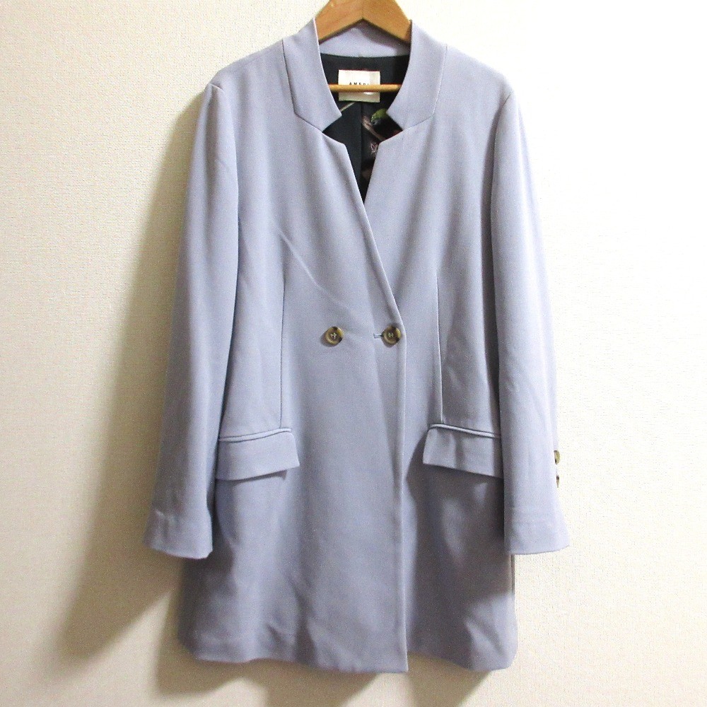 22SS Ameri Printed Lining Jacket, Size Small, Pur… - image 1