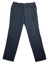 NWOT Versace Classic Men's EU 60 US 44 Black Check Wool Blend Pants Italy Made