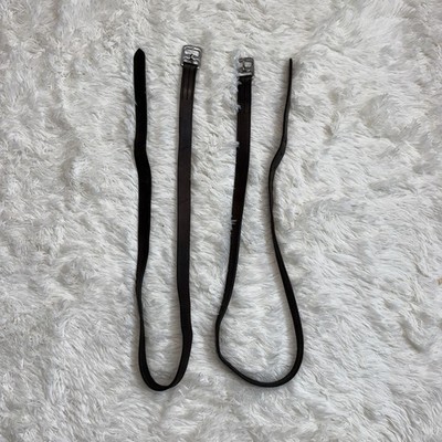 50.5 Inches Brown Leather English Horseback Riding Stirrup Leathers