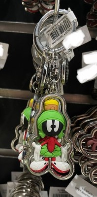 Six Flags Magic Mountain Looney Tunes Marvin The Martian Spinning Keychain