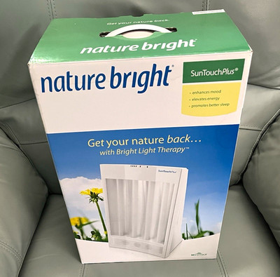 Nature Bright SunTouch Plus F4040 Light Therapy Lamp White w/ Timer for Face