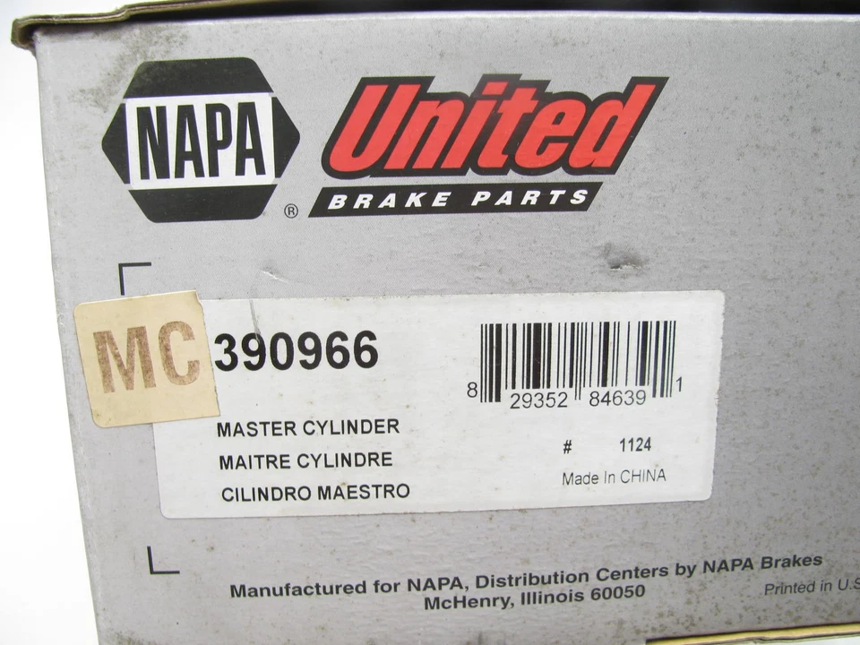 Cilindro maestro de freno Napa 390966 para Toyota Camry 2005-2006 Foto 3 de 3