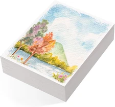 80 Sheets Watercolor Paper Bulk, 110 Lb/230 GSM Cold Press Paper White Water Col
