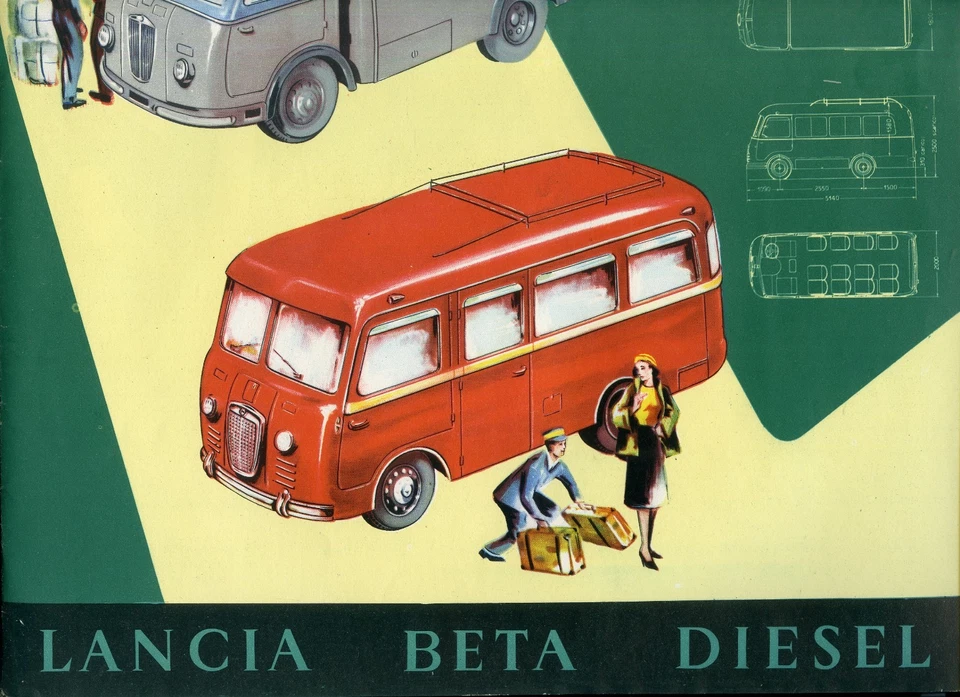 Brochure dell'autocarro BETA Diesel della LANCIA - 1950/55 - Immagine 2 di 2