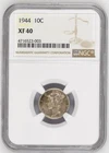 1944 Mercury Dime NGC XF 40 US SILVER COIN