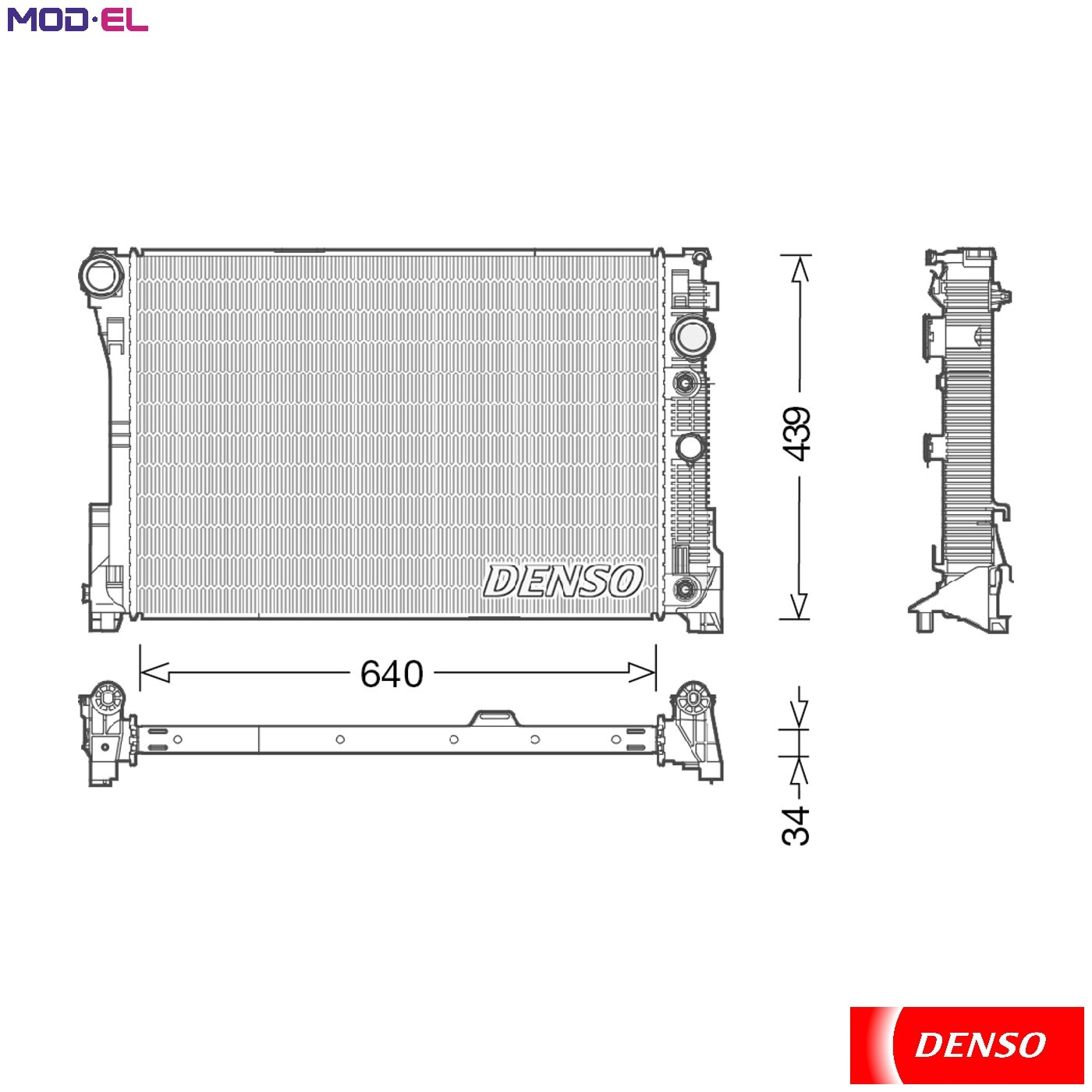 Radiator fits MERCEDES CLS350 C218, X218 3.0D 11 to 17 Denso 2045001203 Quality - Image 6