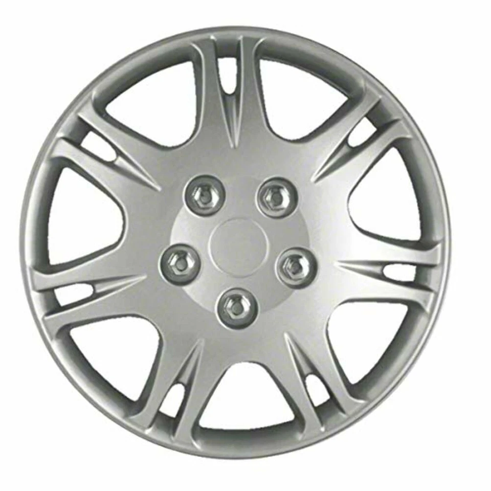 Set of 4 Hubcaps 15" Silver ABS Wheel Covers for 1999 - 2003 Mitsubishi Galant - Imagem 4 de 4