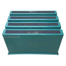 Box Step, 1 Steps, 500 Lb Load Capacity, 12 In Overall Height, Plastic, Green,