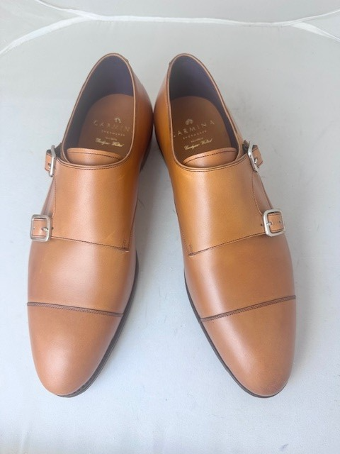 Carmina Shoemaker Double Monkstrap Size UK 7,5 Inca 80250 Tanned
