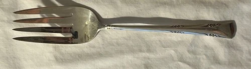 Vintage Gorham Greenbrier 1938 Sterling Silver 8 1/8 inch Solid Serving Fork