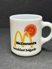 Vintage 1970's McDonald's "Breakfast Brigade" White Milk Glass Coffee Mug