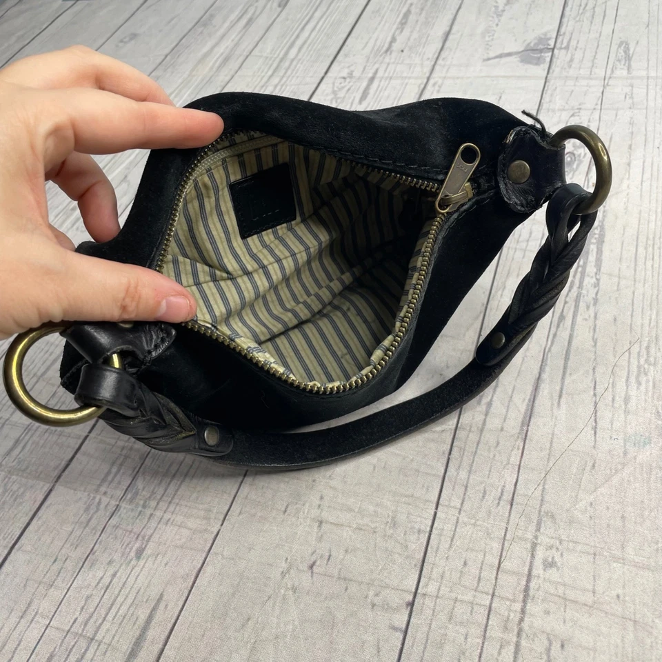 Vintage GAP Cow Split Fishtail Leather Top Handle Y2K Handbag hobo purse - Image 4 of 4