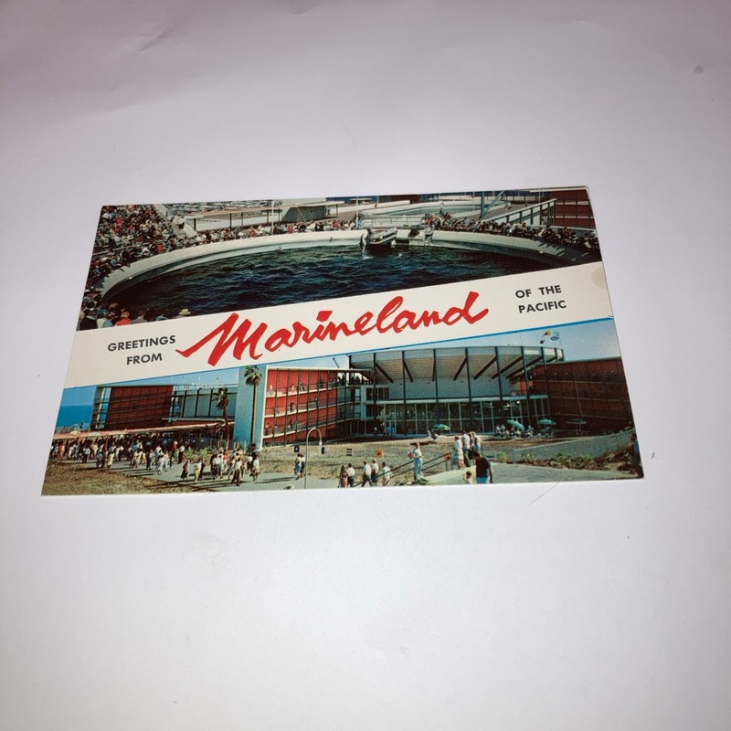Greetings from MARINELAND of the Pacific , CA POSTCARD 1960's Banner Multi-view