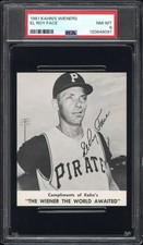 1961 KAHN'S WIENERS #11 ELROY ROY FACE PIRATES SET BREAK HIGH END PSA 8 NM-MT