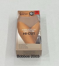 Felina Women's 6-Pack Super Stretch Cotton Hi-Cut Briefs, Multicolor, Size M