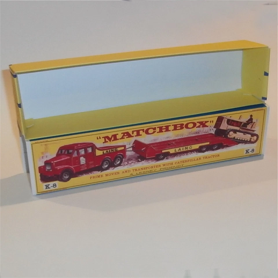 Matchbox Lesney King Size K  8 Prime Mover Trailer & Caterpillar Set Repro Box - Image 2 of 4